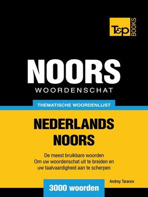 cover image of Thematische woordenschat Nederlands-Noors